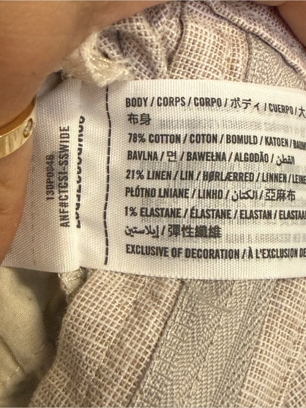 Abercrombie and Fitch Men’s Linen blend pants